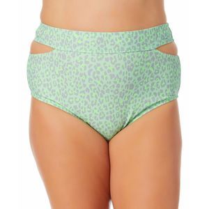 Womens Size Animal-Print Swim Bottoms, Green, Size 16 / 18 y99E